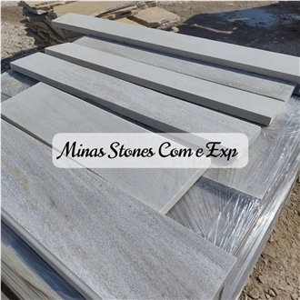 Sao Tome White Quartzite Stripped Tiles
