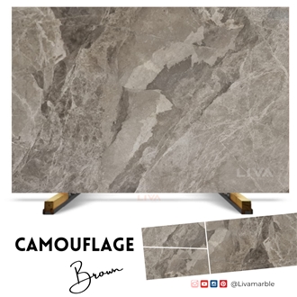 Coffee Camouflage Marble Slabs