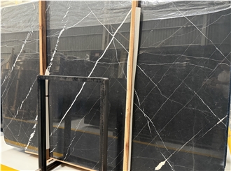 Polished Nero Marquina Marble Slabs For Wall
