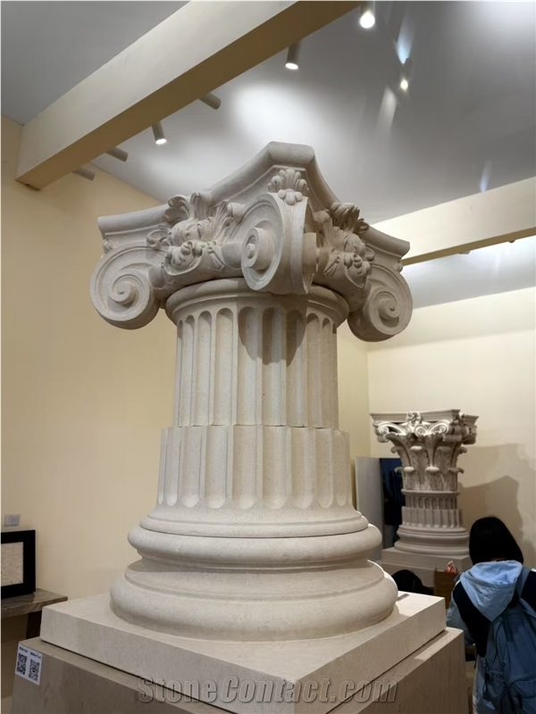 France Pierre De Caen Customized Design Carved Column