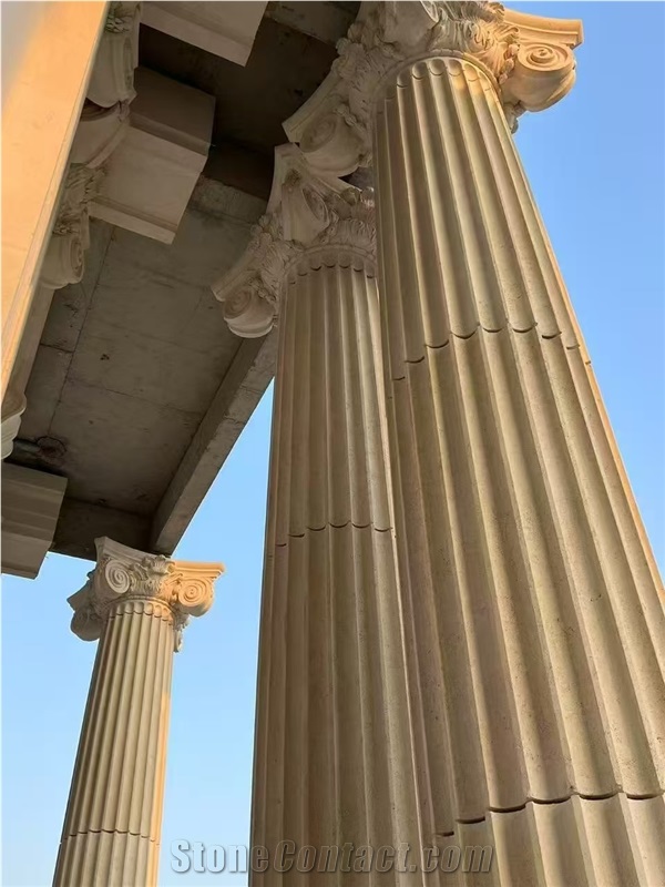 France Pierre De Caen Customized Design Carved Column