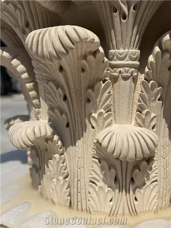 Italy Pietra Di Vicenza Limestone Roman Corinthian Columns