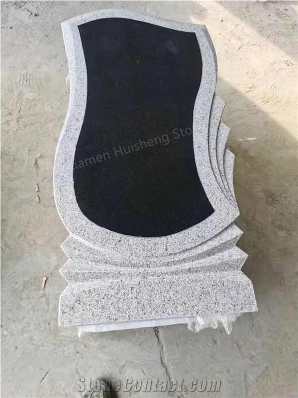 YB-Granite And Gray Granite Headstone