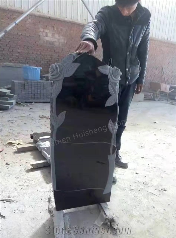 Absolute Black Granite Headstone Export To Russia