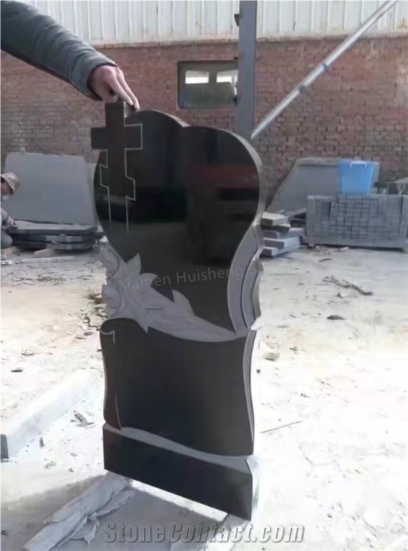Absolute Black Granite Headstone Export To Russia