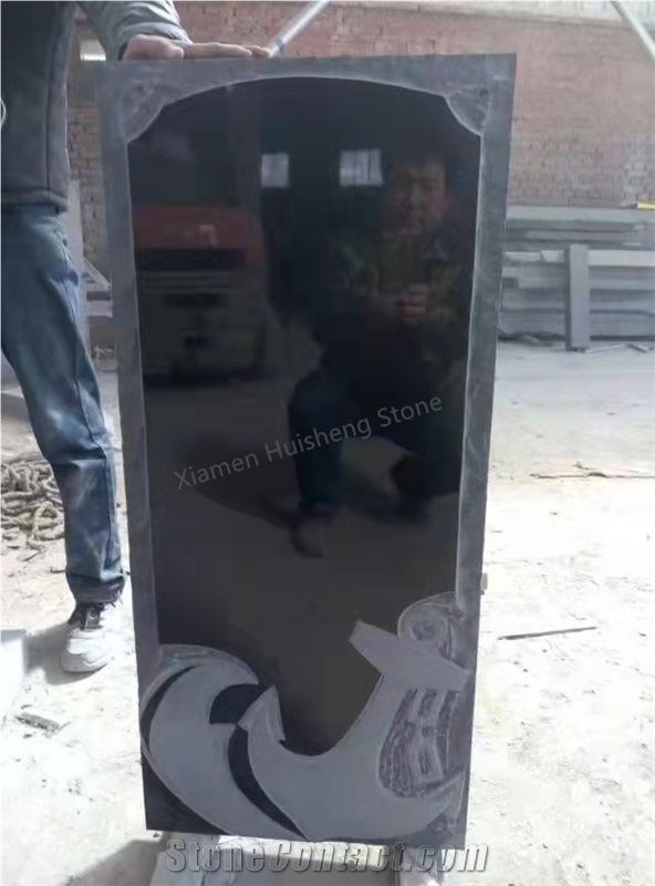 Absolute Black Granite Headstone Export To Russia
