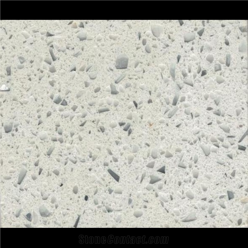Sparkle White Engineered Quartz Stone Slabs