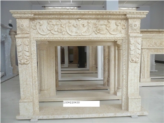 Guangxi White Marble Angel Statue Indoor Fireplace