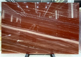 High-End Natural Red Fusion Quartzite Slabs