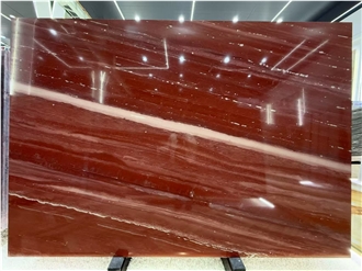 High-End Natural Red Fusion Quartzite Slabs