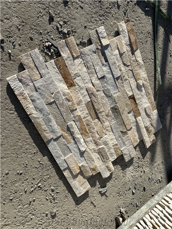 Po14 Yellow Slate  Wall Cladding Stone Veneer Panels