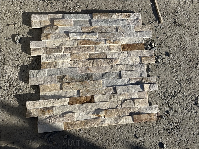 Po14 Yellow Slate  Wall Cladding Stone Veneer Panels