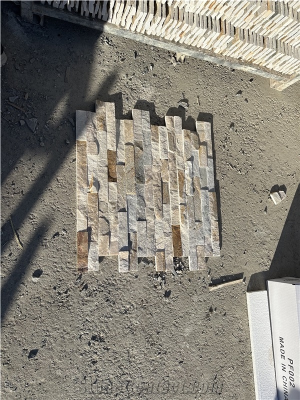 Po14 Yellow Slate  Wall Cladding Stone Veneer Panels