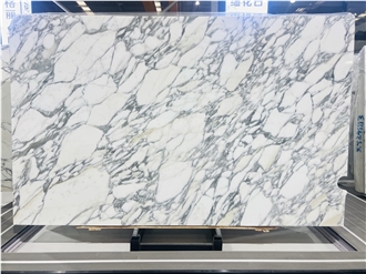 Polished  Arabescato White Marble  Slabs Wall Tile