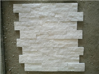 Pure White Quartzite Wall Cladding Panel Stone Veneer