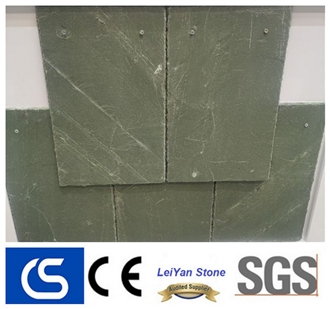 Natural Green Roofing Slate Tiles Stone  Roof Tiles