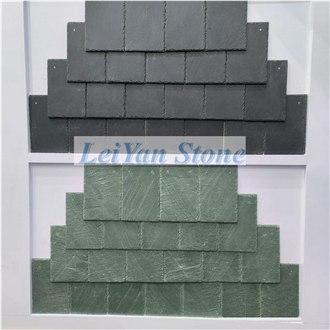 Natural Green Roofing Slate Tiles Stone  Roof Tiles