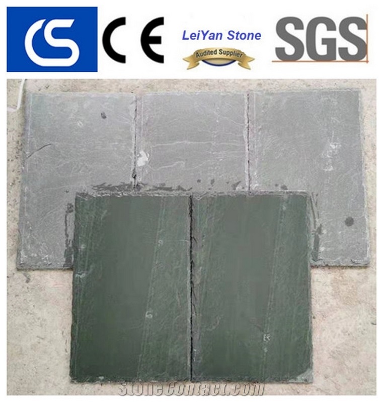 Natural Green Roofing Slate Tiles Stone  Roof Tiles