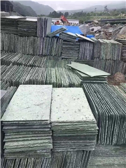 Natural Green Roofing Slate Tiles Stone  Roof Tiles