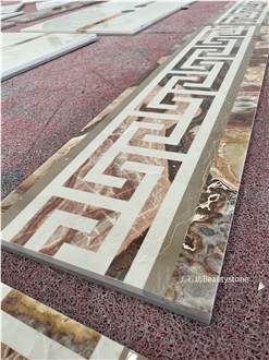 Luxury House Water Jet Marble Pattern Floor Trim Border Line