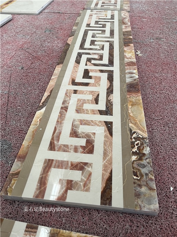 Luxury House Water Jet Marble Pattern Floor Trim Border Line