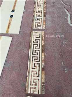 Luxury House Water Jet Marble Pattern Floor Trim Border Line