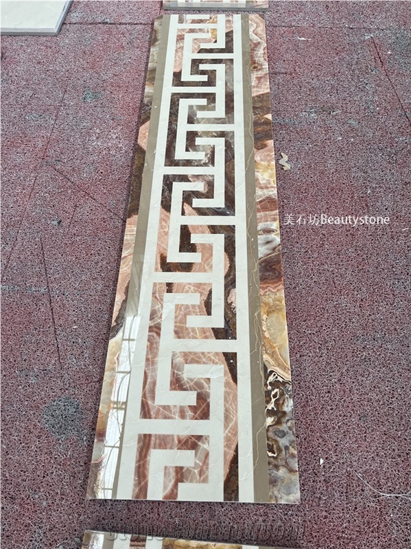Luxury House Water Jet Marble Pattern Floor Trim Border Line