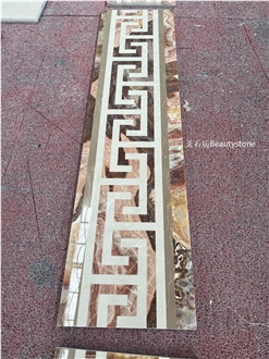 Luxury House Water Jet Marble Pattern Floor Trim Border Line