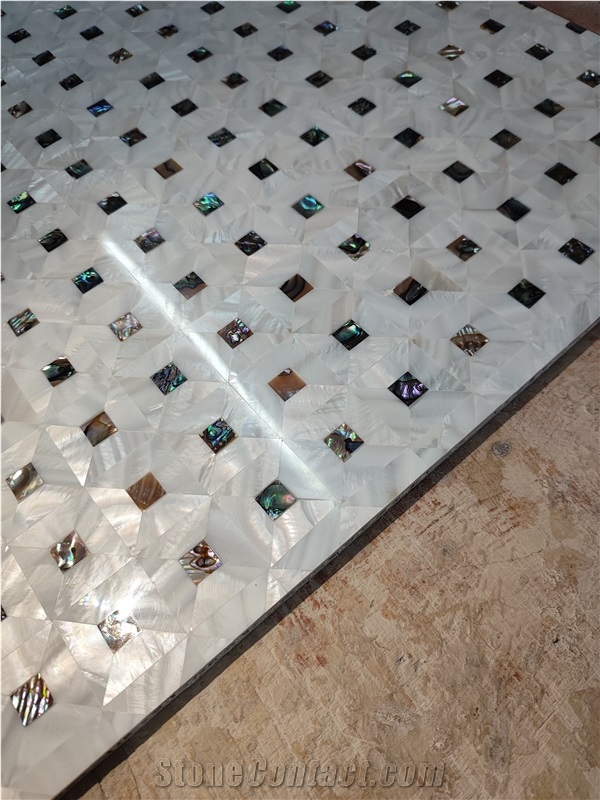 Vintage Mother Of Pearl Mosaic  Wall Mosaic,Abalone Shell