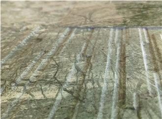 3D Carved Different Surface Finishing Green Marble CNC Wall Panels