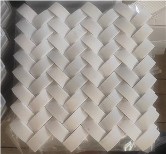 Braided Pattern Marble Mosaic Tiles