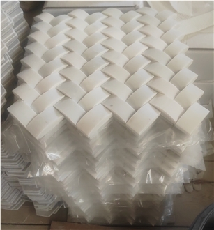 Braided Pattern Marble Mosaic Tiles