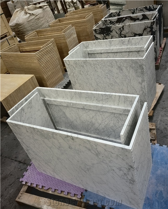 Carrara White Marble Coffee Table