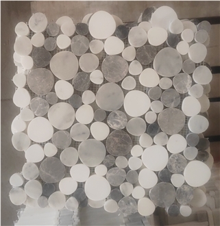 Pebblestone Marble Mosaic Tiles