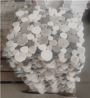 Pebblestone Marble Mosaic Tiles