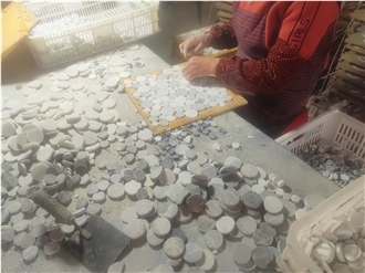 Pebblestone Marble Mosaic Tiles