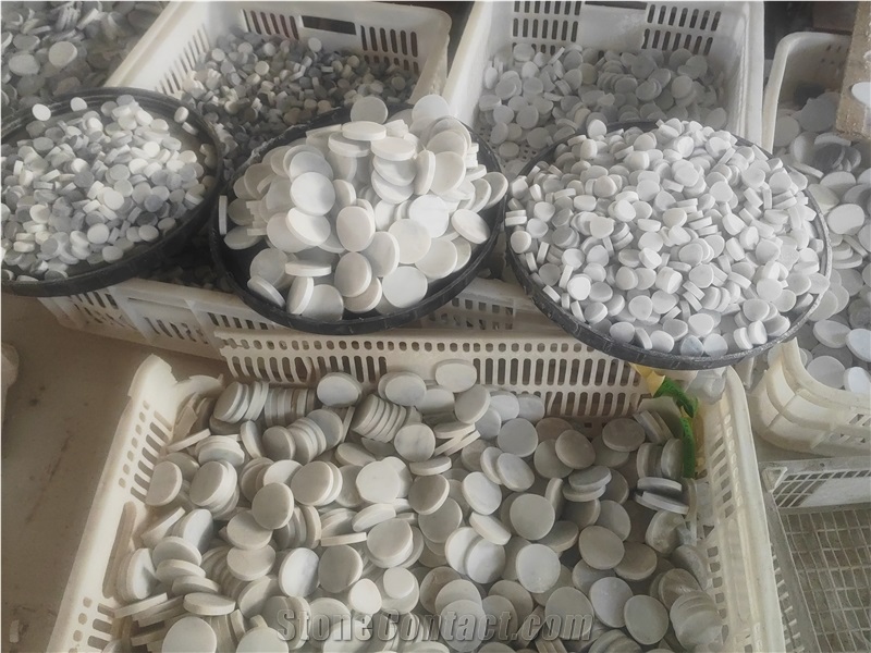 Pebblestone Marble Mosaic Tiles