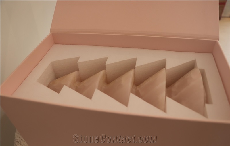 Pink Onyx Christmas Tree  Pedestal Column