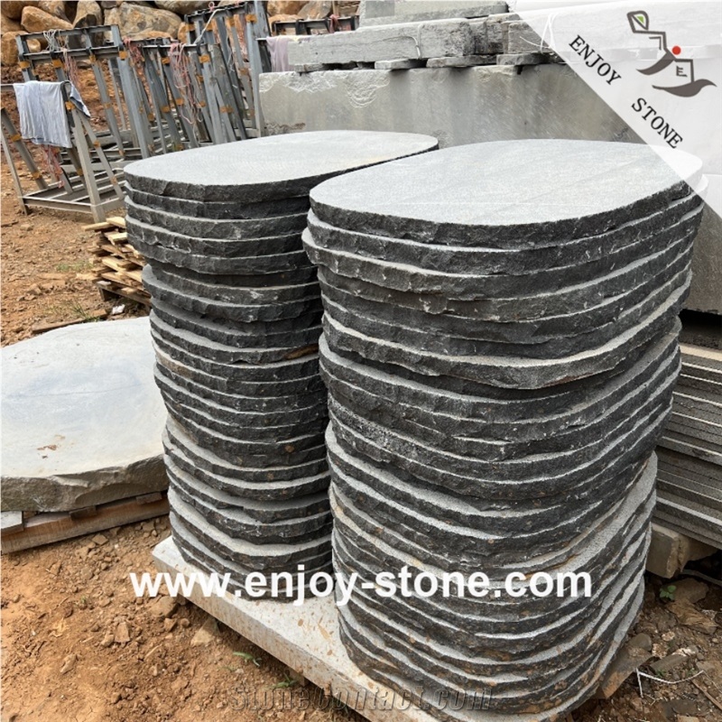 Grey Basalt Sawn Cut, 2~3Cm Thick Garden Stepping Pavers