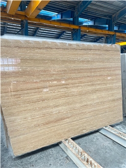 Beige Travertine Vein-Cut Slabs