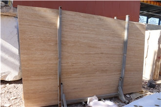 Beige Travertine Vein-Cut Slabs
