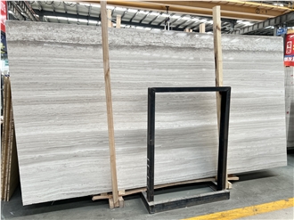 Polished White Wood Grain Marble Slabs Polished White Wood Grain Marble Slabs
