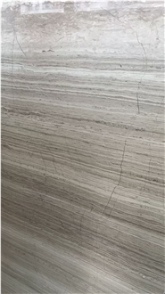 Polished White Wood Grain Marble Slabs