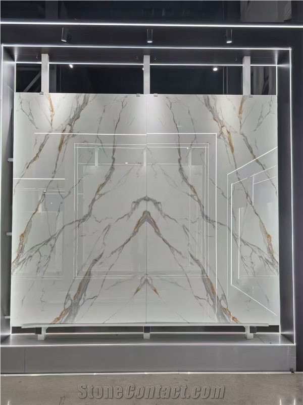 Nano Calacatta Gold Booking Match  Nano Crystallized Glass