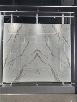Nano Calacatta Gold Booking Match  Nano Crystallized Glass