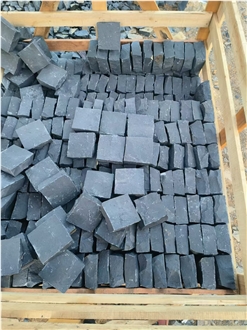 China Durable Zhangpu Black Basalt Split Cobble Stone