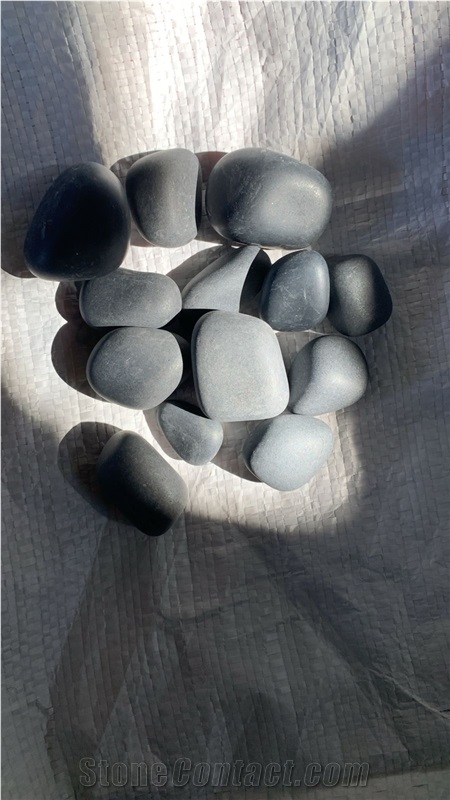 Natural River Black Pebble Stones