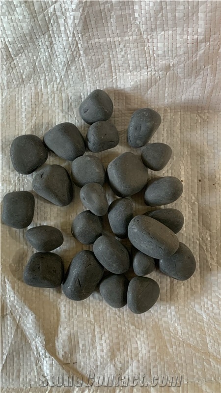 Natural River Black Pebble Stones