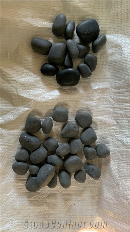 Natural River Black Pebble Stones