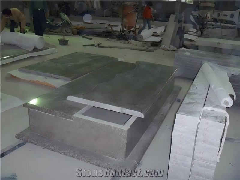 Chian Grey G664 Polish Luna Pearl Granite  Headstone